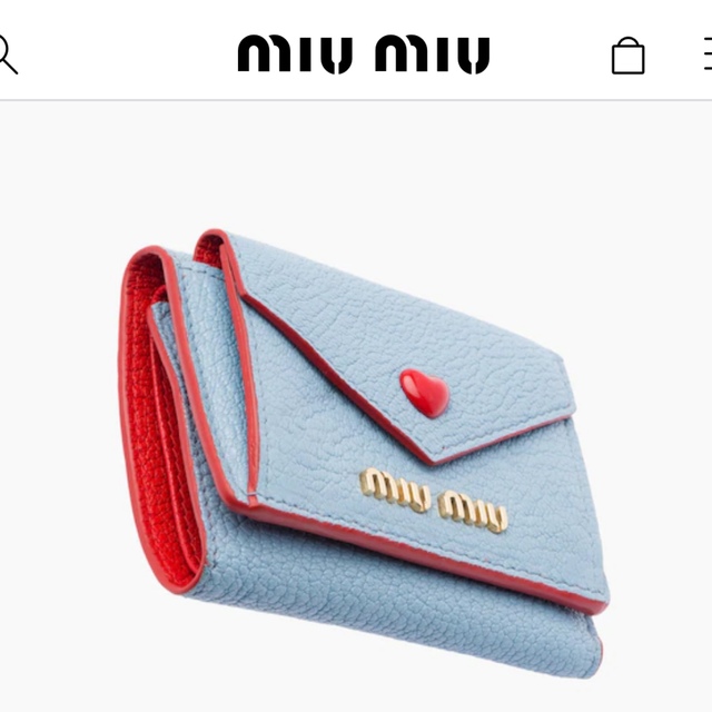 ファッション小物miumiu ラブレターミニウォレット