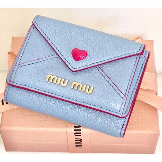 ファッション小物miumiu ラブレターミニウォレット