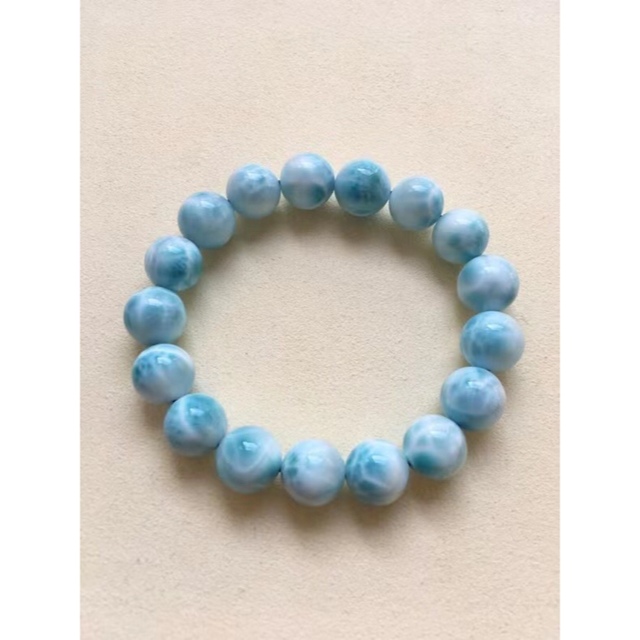 最適な価格 ⭐︎【天然】ラリマー ブレスレット 12.5mm ブレスレット+
