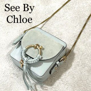 シーバイクロエ(SEE BY CHLOE)のシーバイクロエ　joan ジョアン　カメラバッグ　ショルダー　水色　異素材切替(ショルダーバッグ)