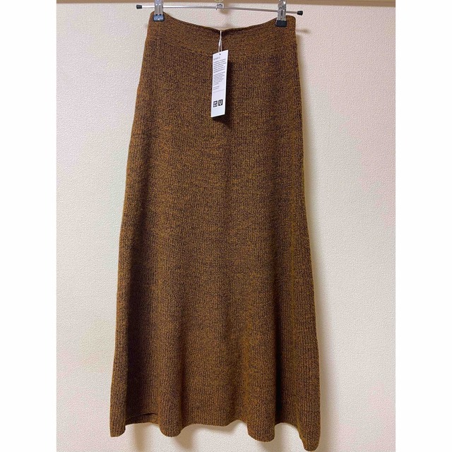 UNIQLO(ユニクロ)の★UNIQLOU メランジフレアスカート Lサイズ 未使用 レディースのスカート(ロングスカート)の商品写真