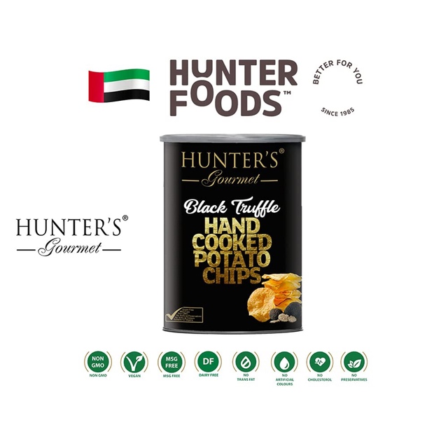 HUNTER(ハンター)のHUNTER'S ポテトチップス１８個〈ヒマラヤソルト味・黒トリュフ風味各９個〉 食品/飲料/酒の食品(菓子/デザート)の商品写真