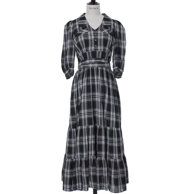 Bergamo Plaid Tiered Long Dress