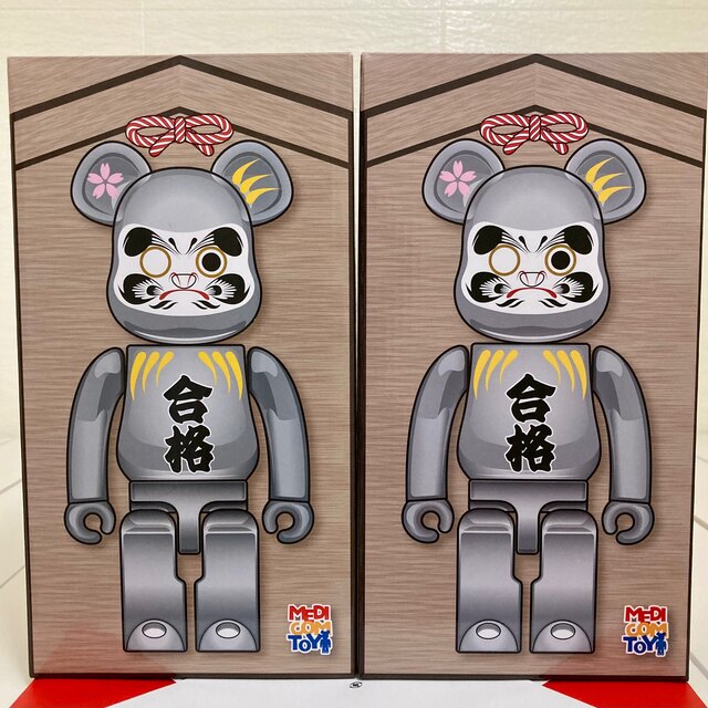 BE@RBRICK - ベアブリック 達磨 合格祈願 銀メッキ 400% ×2の通販 by POPO｜ベアブリックならラクマ