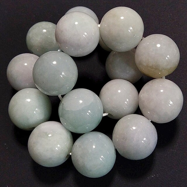 大玉ミャンマー産 翡翠 ブレスレット 13.5mm 17cm ひすい ヒスイの通販