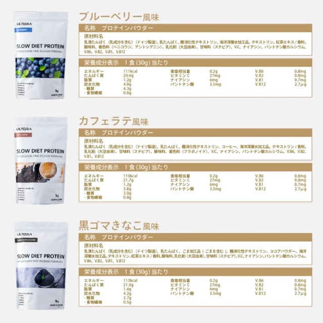 ULTORA スローダイエットプロテイン カフェラテ風味 食品/飲料/酒の健康食品(プロテイン)の商品写真