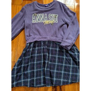 アナスイミニ(ANNA SUI mini)のANNA SUI　mini アナスイ　ビジューつきワンピース　130(ワンピース)