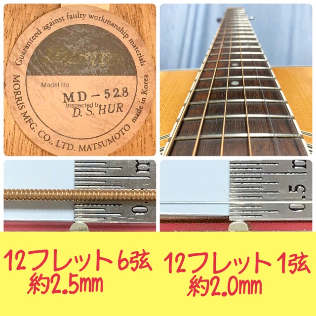 オンライン小売店 MORRIS☆モーリス！MD-528！アコギ【弾き易く調整