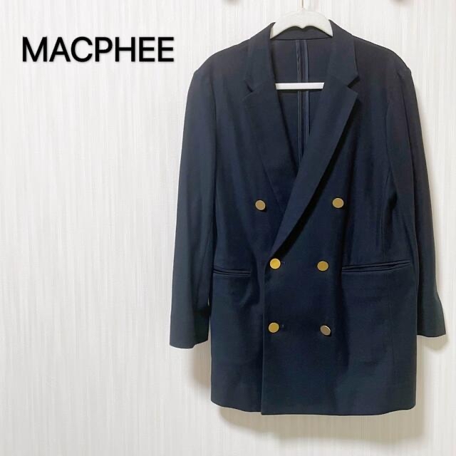 MACPHEE テーラードジャケット ダブル 金ボタン ネイビー 紺ブレ