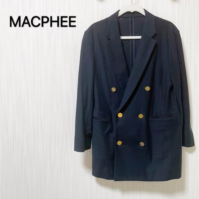 MACPHEE - MACPHEE テーラードジャケット ダブル 金ボタン ネイビー 紺 ...