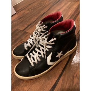 コンバース(CONVERSE)のコンバース プロレザー ハイカット スニーカー 黒(スニーカー)