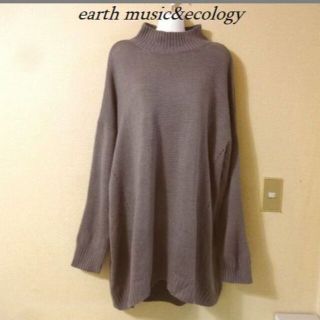 アースミュージックアンドエコロジー(earth music & ecology)のタグ付き未使用earth music&ecology♡アイレットニットチュニック(ニット/セーター)