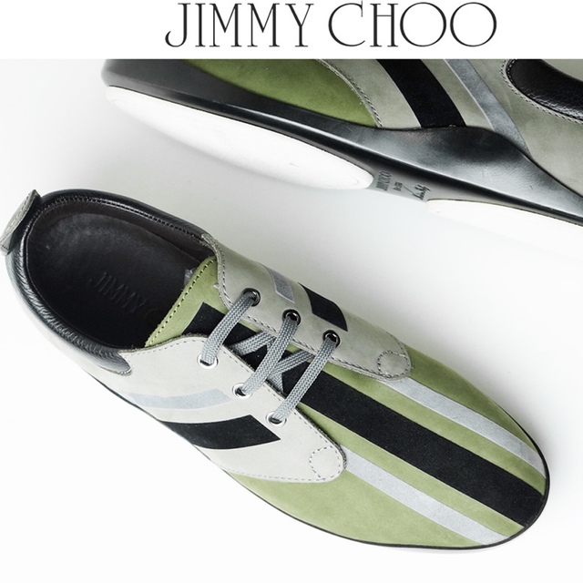 JIMMY CHOO(ジミーチュウ)の新品13万【JIMMY CHOO】ジミーチュウMARCUSレザースニーカー42 メンズの靴/シューズ(スニーカー)の商品写真
