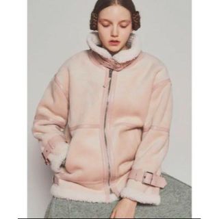 ファーファー(fur fur)の即完品　新品タグ付　FURFUR　フェイクレザーボンバージャケット　ムートン　F(その他)