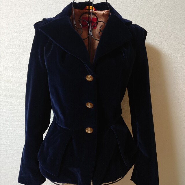 Vivienne Westwood(ヴィヴィアンウエストウッド)のオリゾンティタグ別珍ジャケット レディースのジャケット/アウター(テーラードジャケット)の商品写真