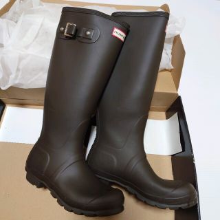 使用頻度少なめ\u0026美品】HUNTER レインブーツ(長靴) 24cm 巾着付き