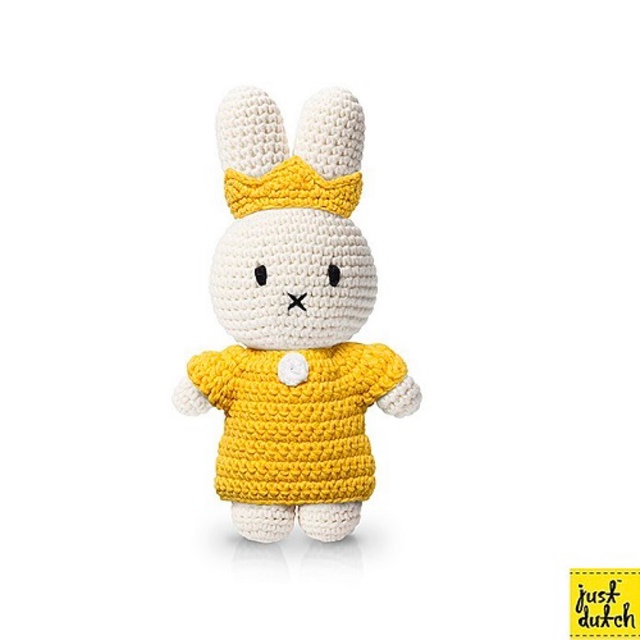 miffy(ミッフィー)のjust dutchミッフィー【女王さま王冠つき】あみぐるみ着せ替え服★クイーン ハンドメイドのぬいぐるみ/人形(あみぐるみ)の商品写真