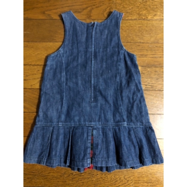 mikihouse(ミキハウス)のミキハウス　デニム　ワンピース キッズ/ベビー/マタニティのキッズ服女の子用(90cm~)(ワンピース)の商品写真