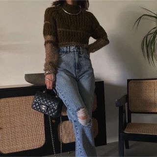 アメリヴィンテージ(Ameri VINTAGE)の Ameri VINTAGE  BUMPY SHEER DOCKING KNIT(ニット/セーター)