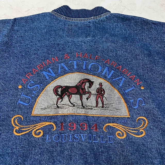 ウエスタン　デニムジャケット　刺繍Western