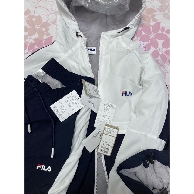 FILA - 暖かい中綿FILA 上下セット 裏起毛 吸汗速乾 パンツ