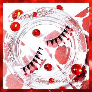 ❤感謝品★Crown Red★partyまつげ クラウン レッド★送無料●即買不(つけまつげ)