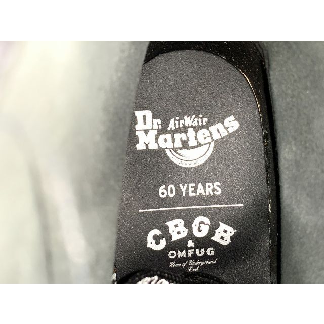 Dr.Martens(ドクターマーチン)のドクターマーチン UK8≒26.5cm 8ホールブーツ 60周年記念 黒 jcs メンズの靴/シューズ(ブーツ)の商品写真