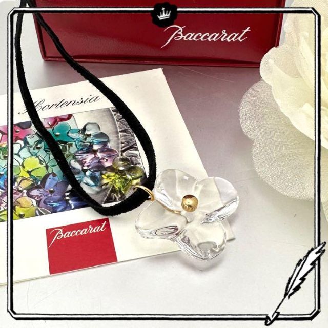 【正規品美品】Baccarat バカラ クリスタルネックレス クリア K18YG