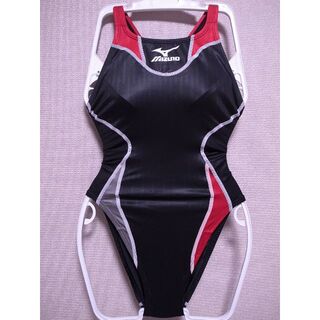 ミズノ競泳水着 アクセルスーツ Lサイズ 850D-85296 ブラック×レッド(水着)