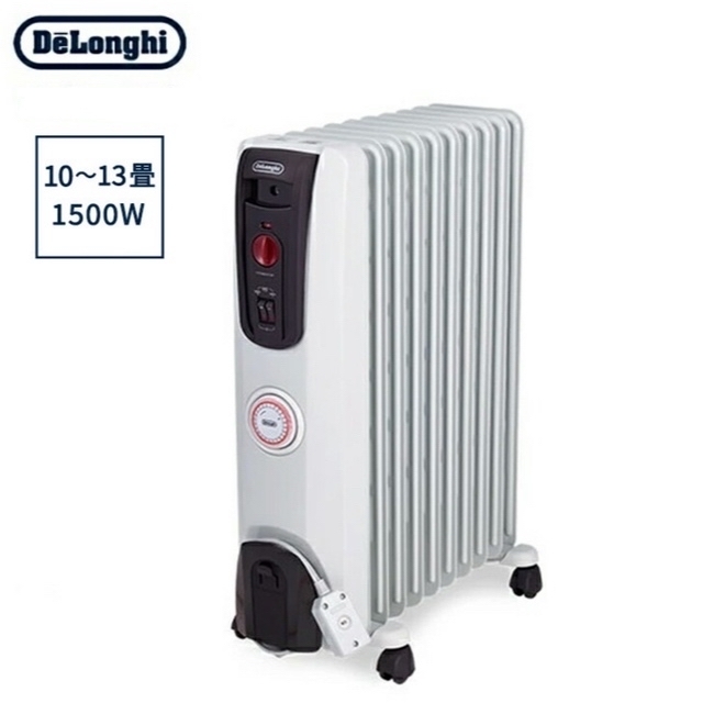 DeLonghi(デロンギ)のデロンギ オイルヒーター　H771015EFSN-BK スマホ/家電/カメラの冷暖房/空調(オイルヒーター)の商品写真