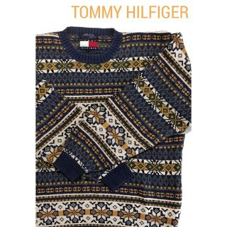 トミーヒルフィガー(TOMMY HILFIGER)の【美品】TOMMY HILFIGER(トミーヒルフィガー)メンズニット S(ニット/セーター)