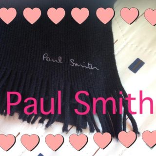 ポールスミス(Paul Smith)のPaulSmith♡シンプル黒マフラー(マフラー/ショール)