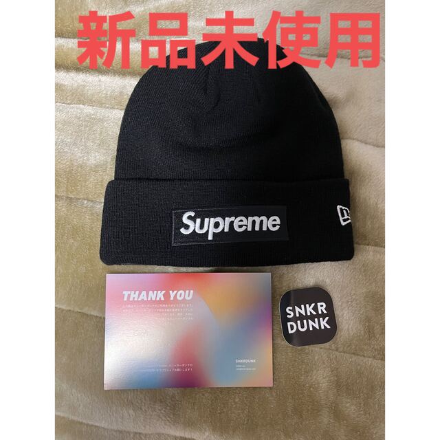 新品Supreme New Era Box Logo Beanie Black