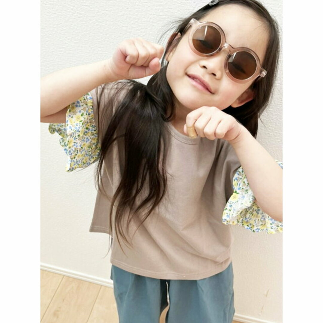 【16-ブラウン】SUPERFIVE/(K)レイヤードチュニック キッズ/ベビー/マタニティのキッズ服女の子用(90cm~)(ワンピース)の商品写真