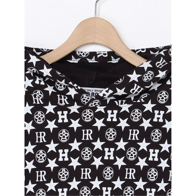 HEAD ROCK(ヘッドロック)の【1-ブラック】HEADROCK/(K)フーデッドワンピース キッズ/ベビー/マタニティのキッズ服女の子用(90cm~)(ワンピース)の商品写真