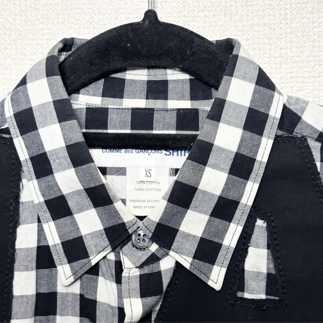 トップスCOMME des GARCONS SHIRT 12AW パッチワークシャツ