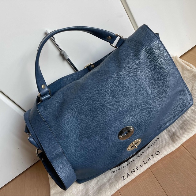 ザネラート ZANELLATO 2wayショルダーバッグポスティーナネイビー