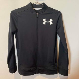 アンダーアーマー(UNDER ARMOUR)の美品☆アンダーアーマー☆ジップジャケット　ジャージ　ブラック　150cm(ジャケット/上着)