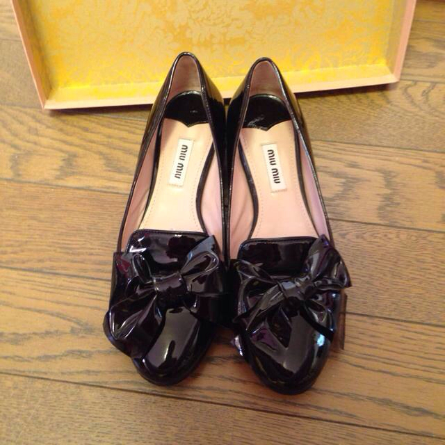 未使用 miumiu オペラシューズ☆ 未使用 miumiu オペラシューズ☆