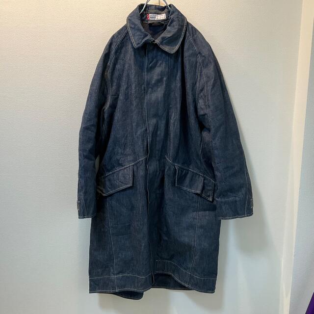 Levi's リーバイス デニムロングコート M 生地 ジップアップ 裏地あり