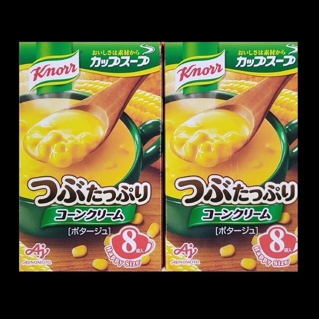 味の素(アジノモト)のクノール つぶたっぷり コーンクリーム 【ポタージュ】2箱(8袋入×2) 食品/飲料/酒の加工食品(インスタント食品)の商品写真