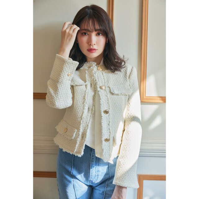 Her lip to(ハーリップトゥ)のHerlipto ★ Spring Tweed Jacket レディースのジャケット/アウター(ノーカラージャケット)の商品写真