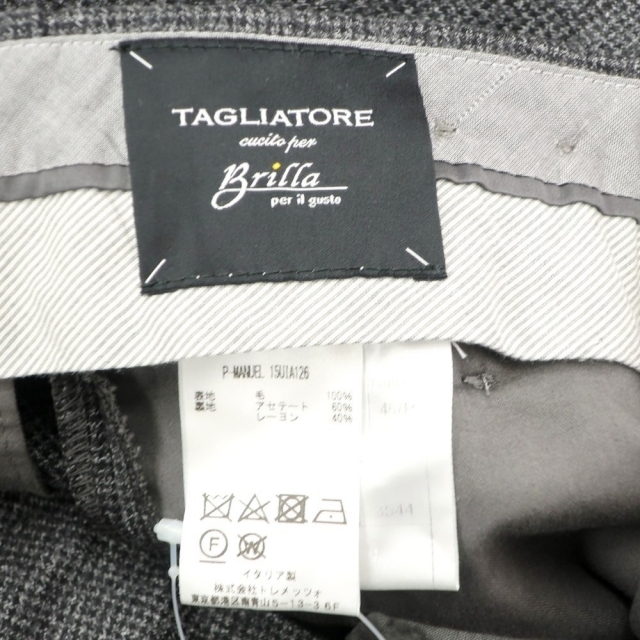 TAGLIATORE(タリアトーレ)の【中古】タリアトーレ TAGLIATORE Brilla per il gusto別注 ウール ハウンドトゥース柄 ドレススラックスパンツ【サイズ46】【メンズ】 メンズのパンツ(スラックス)の商品写真