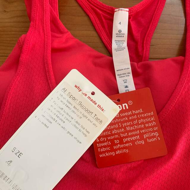 ルルレモン　lululemon All Sport Support Tank スポーツ/アウトドアのトレーニング/エクササイズ(ヨガ)の商品写真