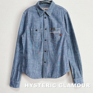 ヒステリックグラマー(HYSTERIC GLAMOUR)の【HYSTERIC GLAMOUR】ヒステリックグラマー 刺繍柄 デニムシャツ(シャツ/ブラウス(長袖/七分))