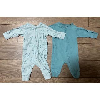 エイチアンドエム(H&M)の値下げ❗️H&M  ベビー服　2枚セット　新生児　ロンパース(ロンパース)