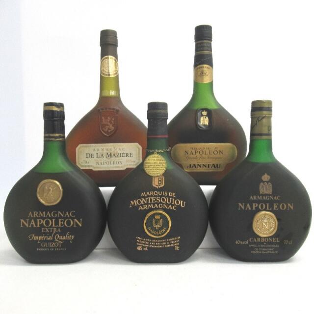 未開封★Armagnac【アルマニャック】 ナポレオン 5本セット 700ml 箱なし【中古】