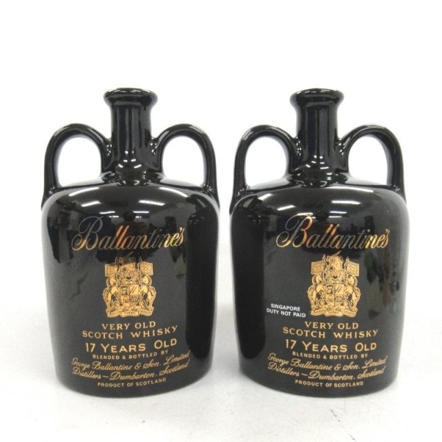 Bally - 未開封★Ballantine's【バランタイン】 17年 ベリーオールド 黒陶器ボトル 2本セット 750ml 箱なし【中古】