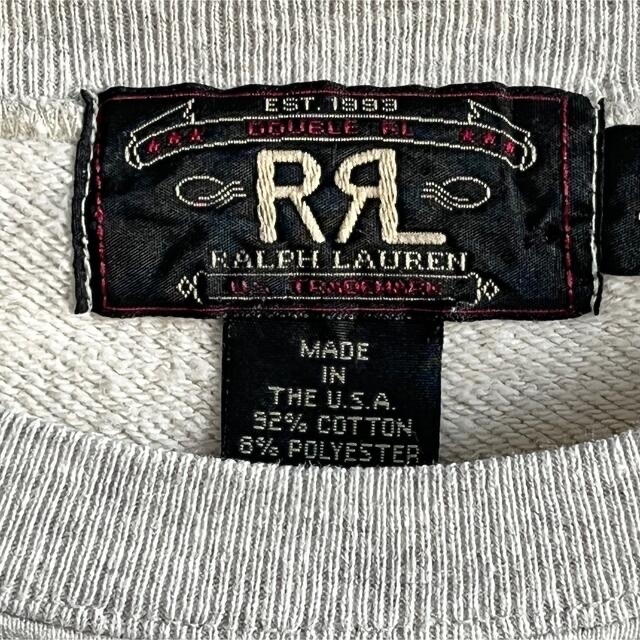 RRL(ダブルアールエル)の【超希少・超美品】RRL 90’s US製三つ星タグ ヴィンテージスウェット① メンズのトップス(スウェット)の商品写真