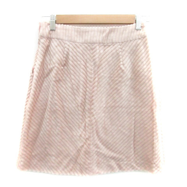 KBF(ケービーエフ)のKBF アーバンリサーチ フレアスカート ミニ丈 ベロア 38 ピンク レディースのスカート(ミニスカート)の商品写真